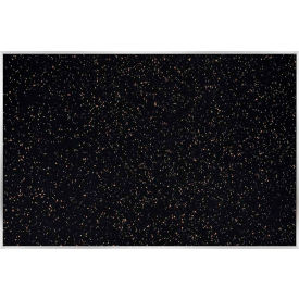 Recycled Bulletin Board with Aluminum Frame, 84"W x 48"H, Tan Speckled view 2