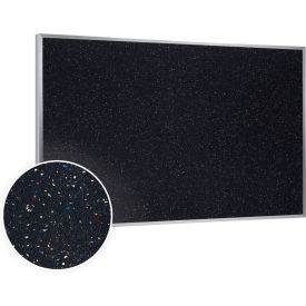 Ghent Mfg Co ATR46-CF Ghent 4 x 6 Bulletin Board - Confetti Recycled Rubber Surface - Silver image.