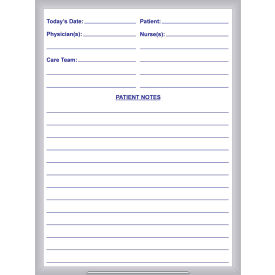 Ghent Mfg Co GRPM211H-18 Ghent Hospital Patient Whiteboard - Non-Magnetic - 24"H x 18"W image.