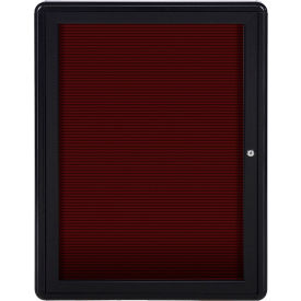 Ghent Mfg Co OVK1-BBG Ghent Ovation Letter Board - Indoor - 1 Door - Burgundy w/Black Frame - 24"W x 34"H image.