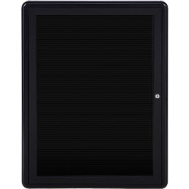 Ghent Mfg Co OVK1-BBK Ghent Ovation Letter Board - Indoor - 1 Door - Black w/Black Frame - 24"W x 34"H image.