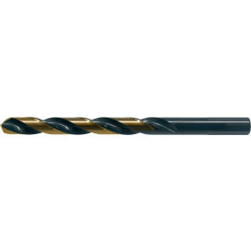 Greenfield Industries Inc. C18000 Cle-Line 1878 1/16 HSS Heavy-Duty Black & Gold 135 Split Point 3-Flatted Shank Jobber Length Drill image.