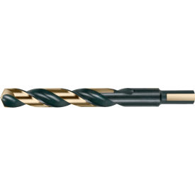 Greenfield Industries Inc. C18114 Cle-Line 1879 25/64 HSS H.D. Black/Gold 135 Split Point 3-Flat 3/8 Reduced Shank Jobber Length Drill image.