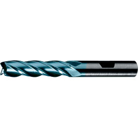 Greenfield Industries Inc. C32610 Cleveland HGC-4C-TC HSS-Cobalt 4-Flute TiCN Square Single End Mill, 1/8" x 3/8" x 3/8" x 2-5/16" image.