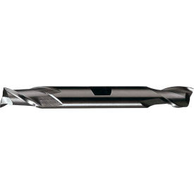 Greenfield Industries Inc. C32833 Cleveland HDC-2 HSS-Cobalt 2-Flute Bright Square Double End Mill, 9/64" x 3/8" x 7/16" x 3-1/8" image.