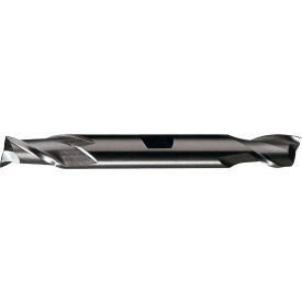 Greenfield Industries Inc. C32844 Cleveland HDC-2 HSS-Cobalt 2-Flute Bright Square Double End Mill, 31/64" x 1/2" x 13/16" x 4-1/8" image.