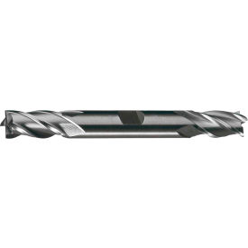 Greenfield Industries Inc. C32927 Cleveland HDC-4C HSS-Cobalt 4-Flute Bright Square Double End Mill, 9/64" x 3/8" x 7/16" x 3-1/8" image.