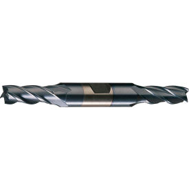 Greenfield Industries Inc. C32982 Cleveland HDC-4C-TC HSS-Cobalt 4-Flute TiCN Square Double End Mill, 1/4" x 3/8" x 5/8" x 3-3/8" image.