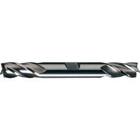 Greenfield Industries Inc. C33028 Cleveland HD-4C HSS 4-Flute Bright Square Double End Mill, 9/64" x 3/8" x 7/16" x 3-1/8" image.