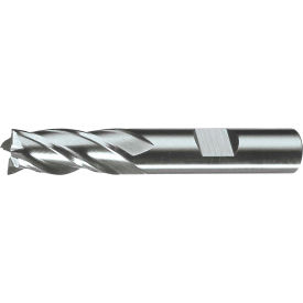 Greenfield Industries Inc. C33141 Cleveland HG-4C HSS 4-Flute Bright Square Single End Mill, 9/64" x 3/8" x 1/2" x 2-3/8" image.