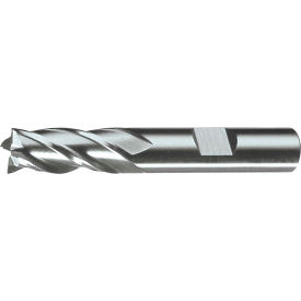 Cleveland HG-4C HSS 4-Flute Bright Square Single End Mill, 17/32