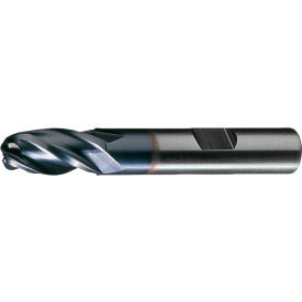 Greenfield Industries Inc. C33340 Cleveland HG-4B-TC HSS 4-Flute TiCN Ball Nose Single End Mill, 3/4" x 3/4" x 3" x 5-1/4" image.