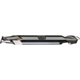 Cleveland HD-2 HSS 2-Flute Bright Square Double End Mill, 19/32