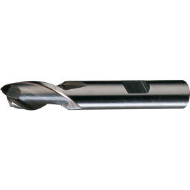 Greenfield Industries Inc. C33744 Cleveland HG-2 HSS 2-Flute Bright Square Single End Mill, 29/64" x 1/2" x 13/16" x 3-1/4" image.