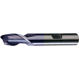 Greenfield Industries Inc. C33825 Cleveland HG-2-TC HSS 2-Flute TiCN Square Single End Mill, 31/64" x 1/2" x 13/16" x 3-1/4" image.