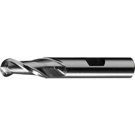 Cleveland HG-2B HSS 2-Flute Bright Ball Nose Single End Mill, 1/4