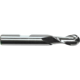 Greenfield Industries Inc. C42645 Cleveland HGC-2B HSS-Cobalt 2-Flute Bright Ball Nose Single End Mill, 3/16" x 3/8" x 1/2" x 2-3/8" image.