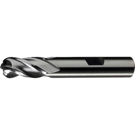 Greenfield Industries Inc. C42785 Cleveland HGC-4B HSS-Cobalt 4-Flute Bright Ball Nose Single End Mill, 5/16" x 3/8" x 3/4" x 2-1/2" image.