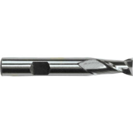 Greenfield Industries Inc. C75135 Cleveland HGC-2 HSS-Cobalt 2-Flute Bright Square Single End Mill, 3/4" x 1/2" x 1-5/16" x 3-5/8 " image.