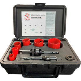 Greenfield Industries Inc. C43162 Cle-Line Series FGHK Electricians M42 Bi-M Hole Saw Kit-Metric 9PC 16mm,20mm,25mm,32mm,40mm,51mm image.
