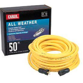 General Cable Industries 03685.61.05 Carol 03685.61.05 50 High Visibility All Weather Extension Cord, 10awg 15a/125v -Yellow -Pkg Qty 2 image.