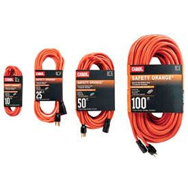 General Cable Industries 06801.63.04 Carol® 06801.63.04 100 Safety Orange Extension Cord, 12awg 15a/125v image.