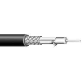 Carol C5775.38.01 RG6/U Coaxial Cable, Type CL2, 18 Ga. Solid, 60% Aluminum Braid, Black, 500 Ft