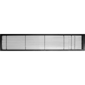 Giumenta Corp-Architectural Grille 100043015 AG10 Series 4" x 30" Solid Alum Fixed Bar Supply/Return Air Vent Grille, Black-Gloss w/Door image.