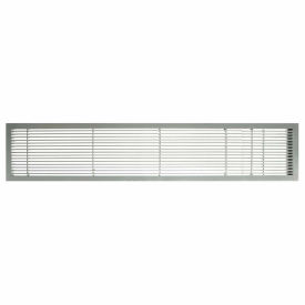 Giumenta Corp-Architectural Grille 100044811 AG10 Series 4" x 48" Solid Alum Fixed Bar Supply/Return Air Vent Grille, Brushed Satin w/Door image.