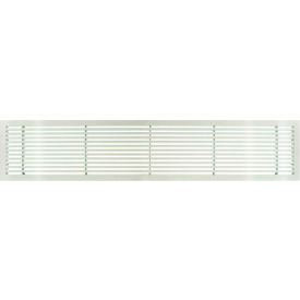 Giumenta Corp-Architectural Grille 200043603 AG20 Series 4" x 36" Solid Alum Fixed Bar Supply/Return Air Vent Grille, White-Gloss image.