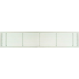 Giumenta Corp-Architectural Grille 200062402 AG20 Series 6" x 24" Solid Alum Fixed Bar Supply/Return Air Vent Grille, White-Matte image.