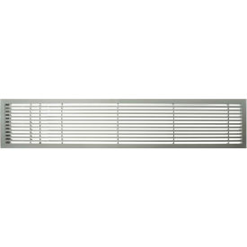 Giumenta Corp-Architectural Grille 200062431 AG20 Series 6" x 24" Solid Alum Fixed Bar Supply/Return Air Vent Grille, Brushed Satin w/Left Door image.
