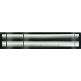 Giumenta Corp-Architectural Grille 200063005 AG20 Series 6" x 30" Solid Alum Fixed Bar Supply/Return Air Vent Grille, Black-Gloss image.