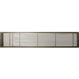 Giumenta Corp-Architectural Grille 200063036 AG20 Series 6" x 30" Solid Alum Fixed Bar Supply/Return Air Vent Grille, Antique Bronze w/Left Door image.