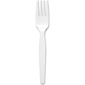 Genuine Joe® Forks GJO0010430 Forks Polystyrene White 100/Box