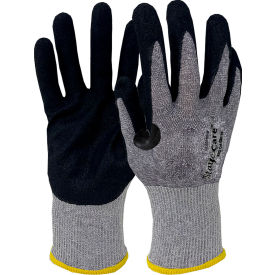 Transforming Technologies ESD Cut Resistant Gloves Nitrile Coated Level 6 S Yellow Cuff 
