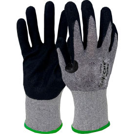 Transforming Technologies ESD Cut Resistant Gloves Nitrile Coated Level 6 L Green Cuff 