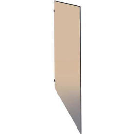 Global Partitions 40-5885450-AL ASI Global Partitions Phenolic Black Core Partition Panel w/o Brackets - 54-1/2"W Almond image.