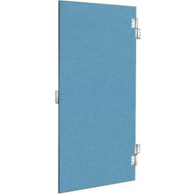 Global Partitions 40-9082360-AZ ASI Global Partitions Polymer Inward Swing Partition Door - 24"W Azure image.