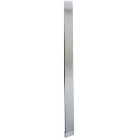 Global Partitions 40-92670303 ASI Global Partitions Stainless Steel Pilaster w/ Shoe - 3"W x 82"H Satin image.