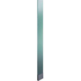 Global Partitions 40-97870305-MW ASI Global Partitions Plastic Laminate Pilaster w/ Shoe - 3"W x 82"H Mission White image.
