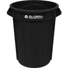 Global Industrial™ Plastic Round Trash Can 32 Gallon Black