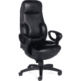 Global Industries Inc 2424-18BK-PD03 Global™ Deluxe Executive Chair - Leather - High Back - Black - Presidential Concorde Series image.
