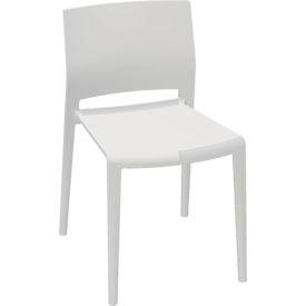 Global Bakhita Armless Stacking Chair Polymer Milk 