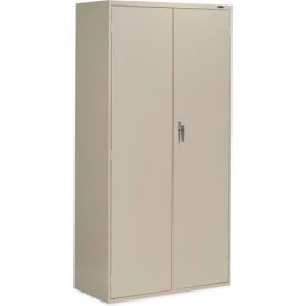 Global Industries Inc 9336-S72L-DPT Global Industries 9300 Series Storage Cabinet, Lever Handle, 36"Wx18"Dx72"H, Putty, Assembled image.