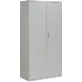 Global Industries Inc 9336-S72L-LGR Global Furniture 9300 Series Storage Cabinet, Lever Handle, 36"Wx18"Dx72"H, Gray, Assembled image.