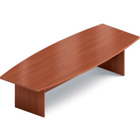 Global Industries Inc GCT10WBX2BU-AWH+ Global™ Boardroom Table - Boat Shaped - Laminate - 120"L x 48"W - Avant Honey image.
