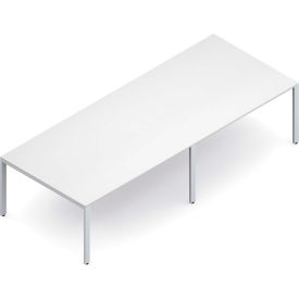 Global Industries Inc PN1204829TU-WHT Global Laminate Conference Table - 120"W x 48"L- White with Tungsten Frame - Princeton Series image.