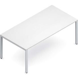 Global Industries Inc PN723629TU-WHT Global Conference Table - Laminate - 72"W x 36"L - White / Tungsten Frame - Princeton Series image.