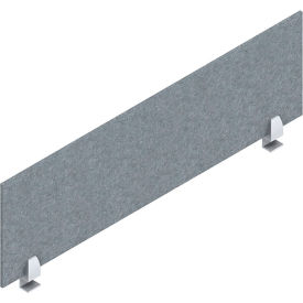 Global PET Felt Privacy Screen 42"W x 3/8"D x 12-1/2"H Pewter 